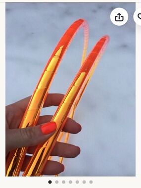 Custom Made Iridescent Orange Glow Sectional Hula Hoops